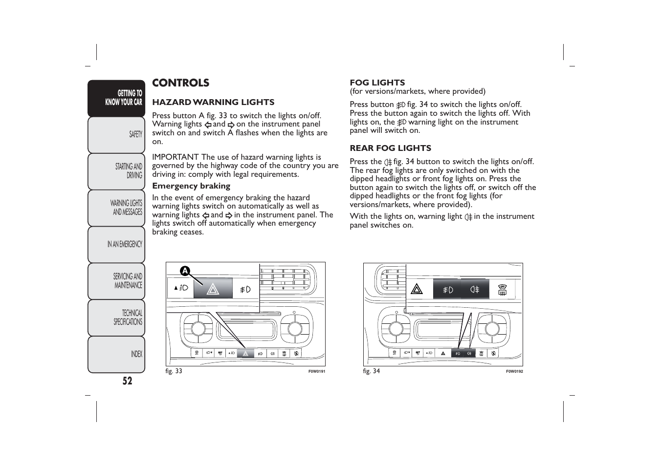 FIAT Panda User Manual | Page 56 / 268