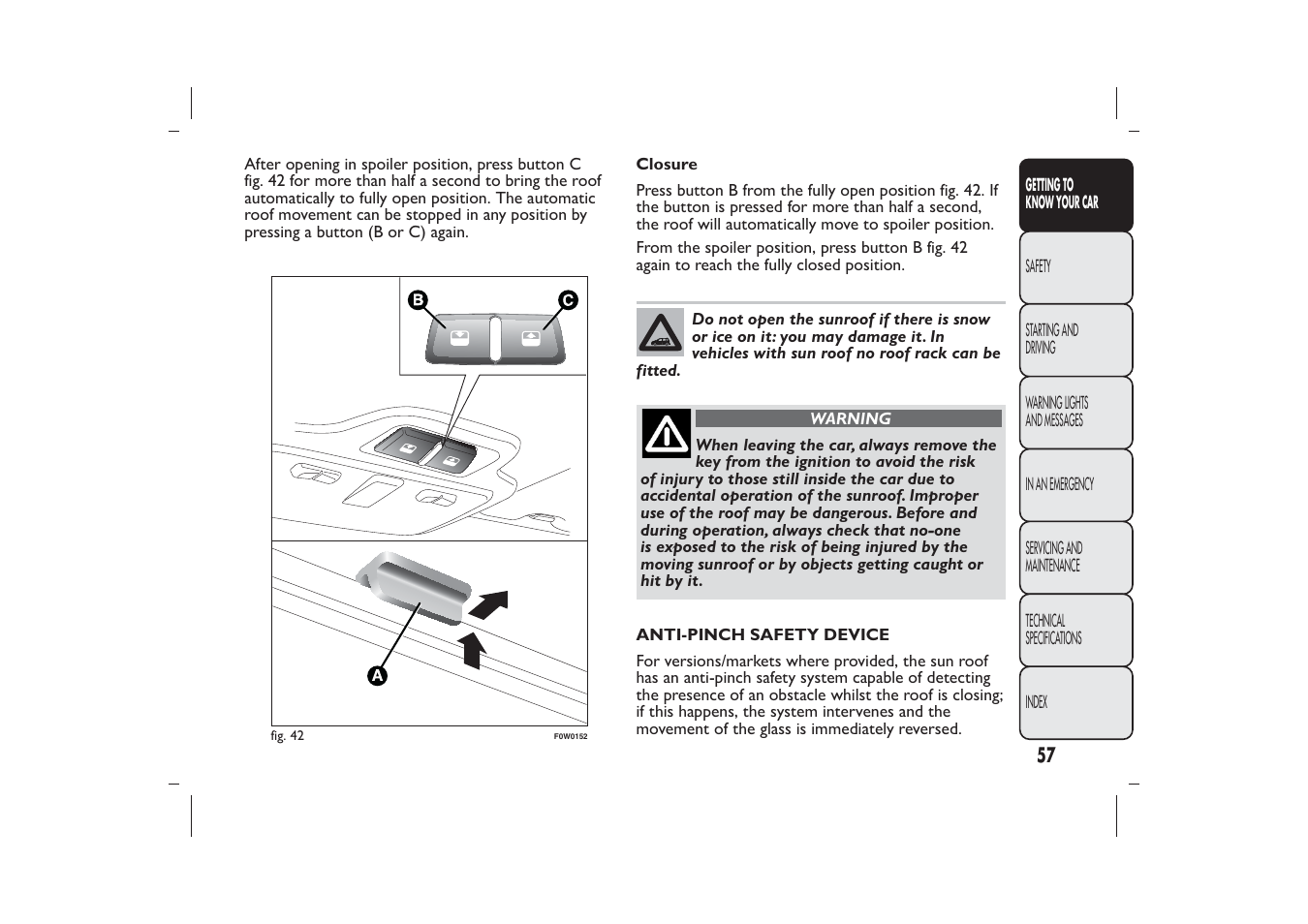 FIAT Panda User Manual | Page 61 / 268