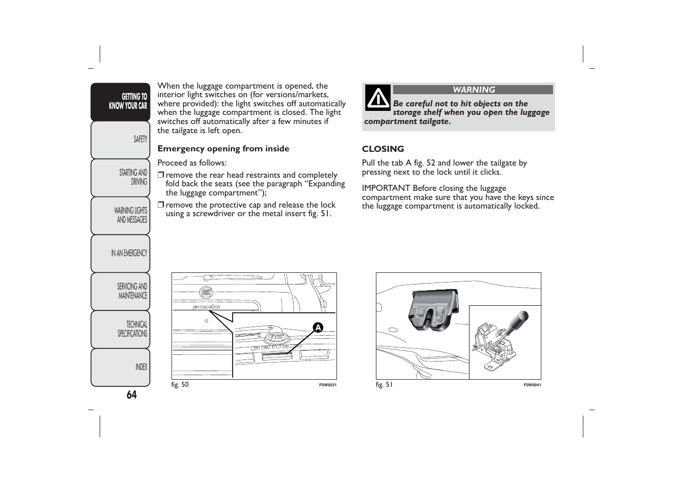 FIAT Panda User Manual | Page 68 / 268