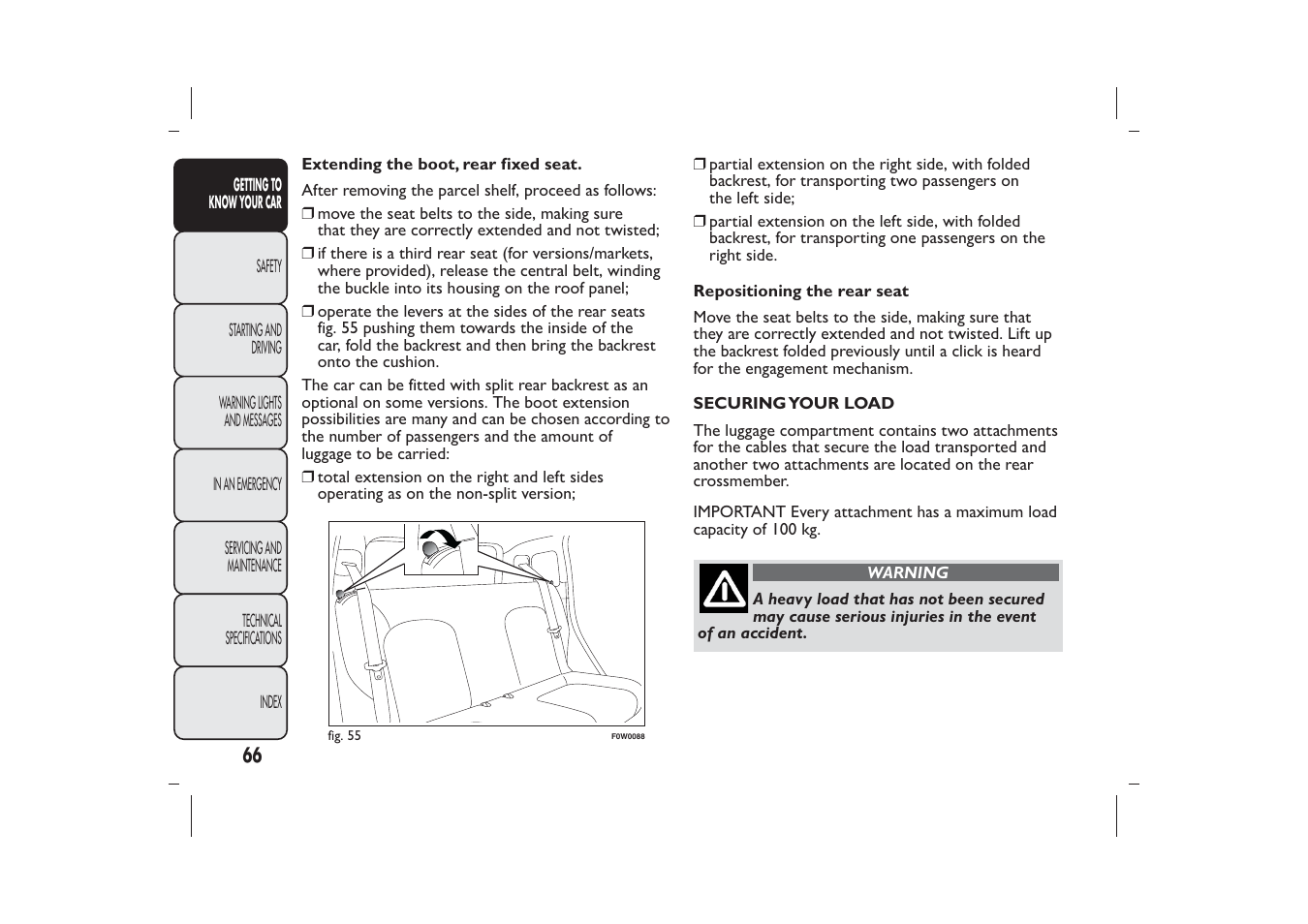 FIAT Panda User Manual | Page 70 / 268