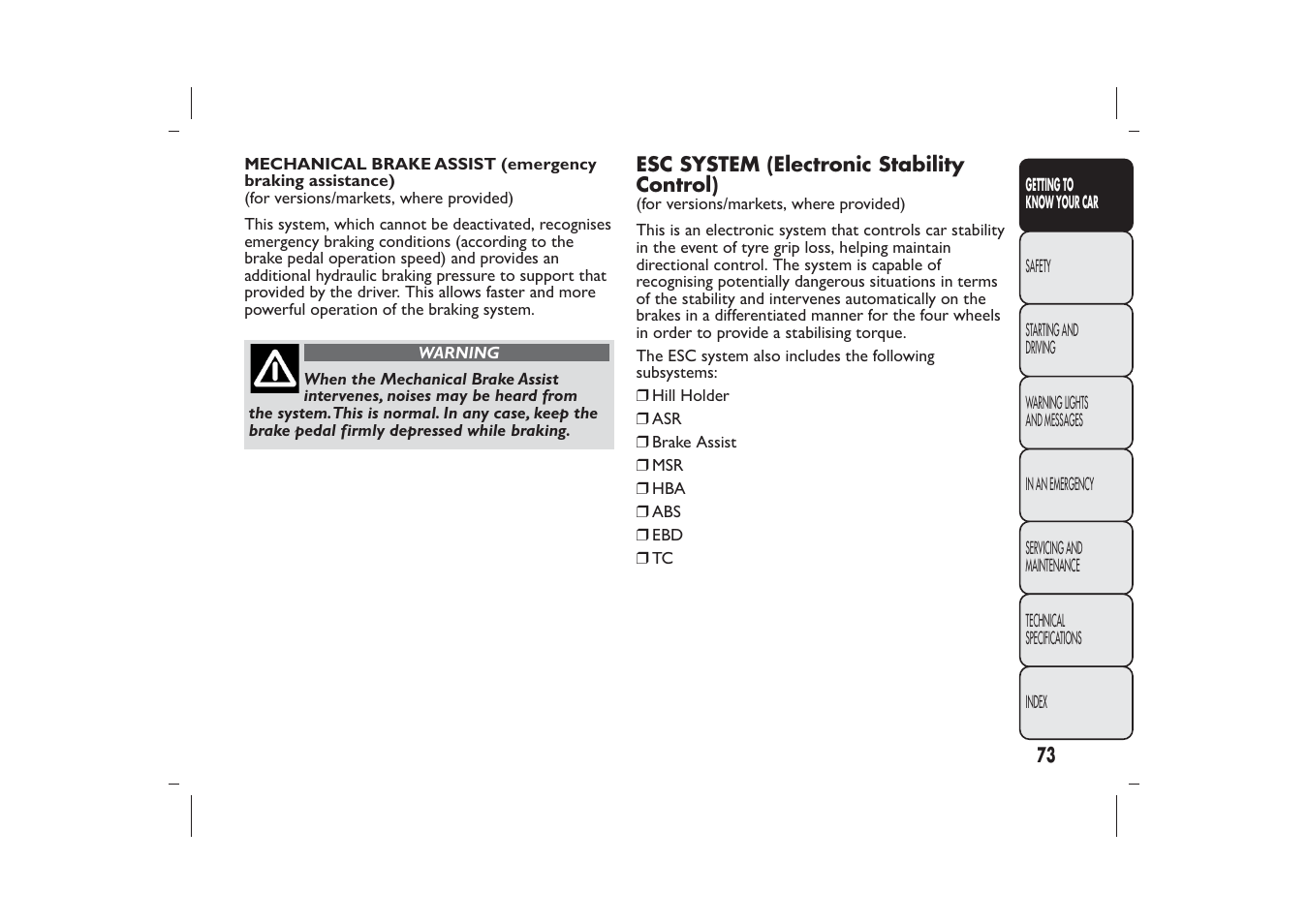 FIAT Panda User Manual | Page 77 / 268