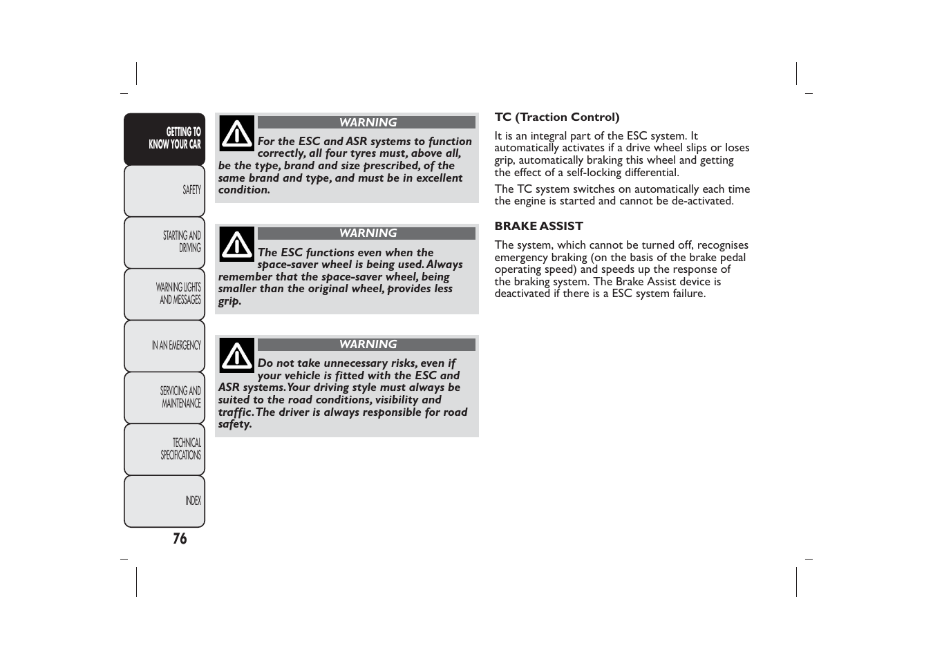 FIAT Panda User Manual | Page 80 / 268