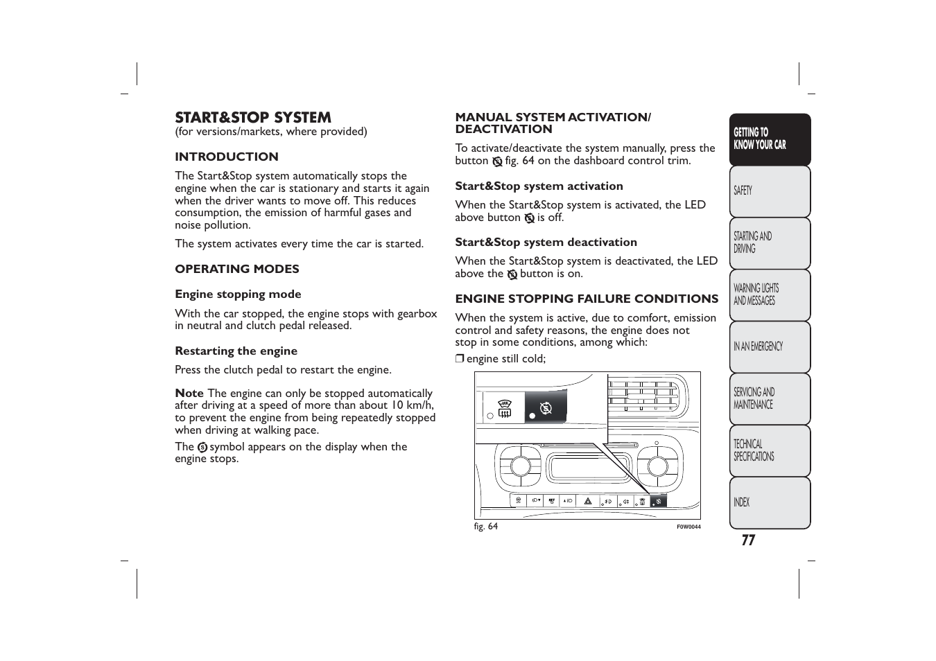 FIAT Panda User Manual | Page 81 / 268