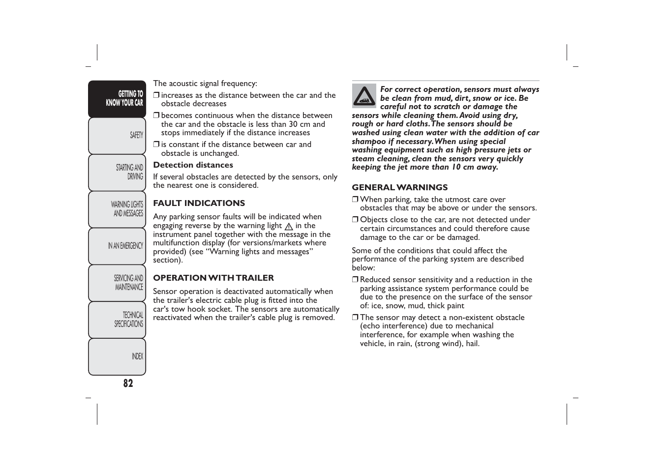 FIAT Panda User Manual | Page 86 / 268