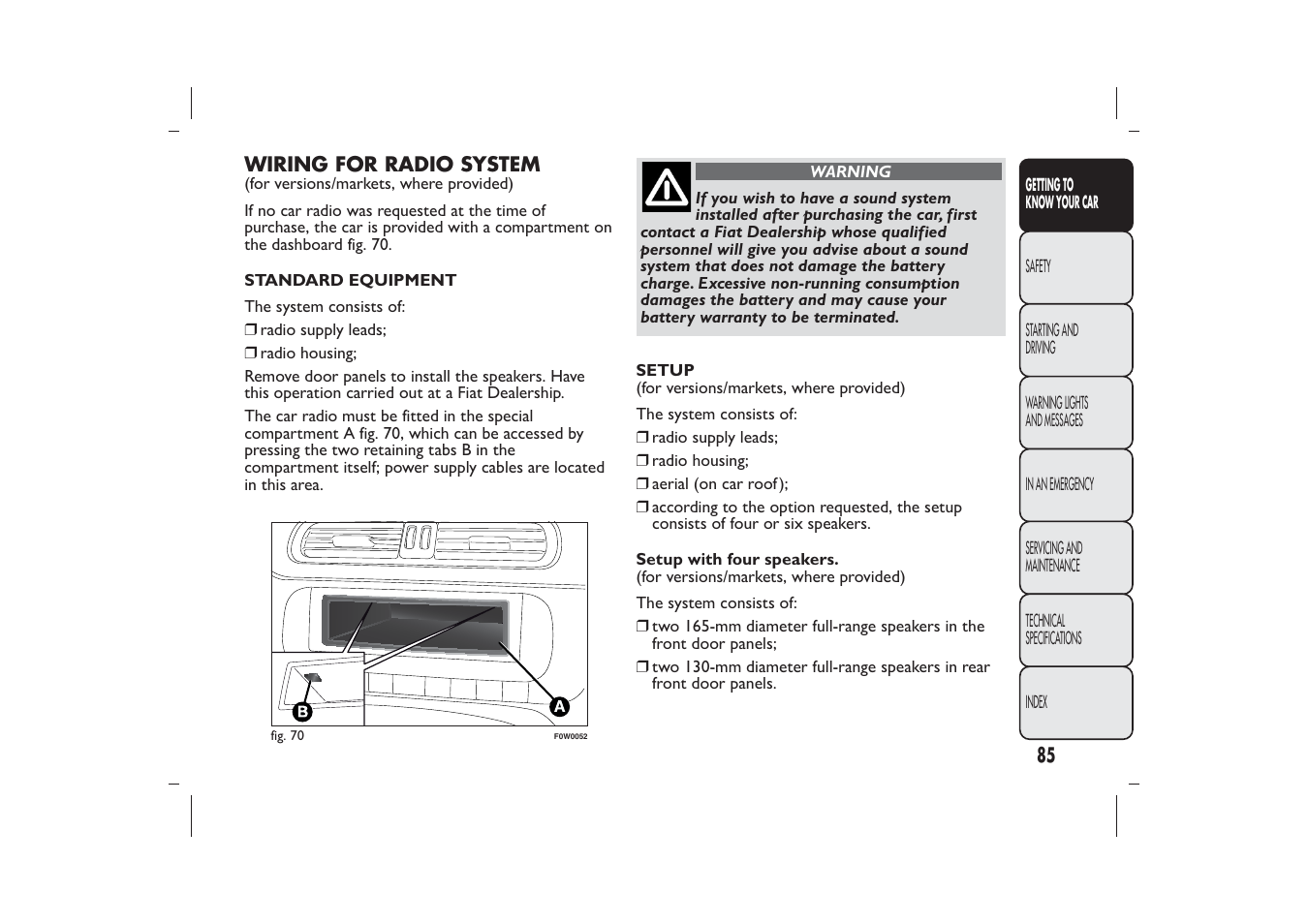 FIAT Panda User Manual | Page 89 / 268