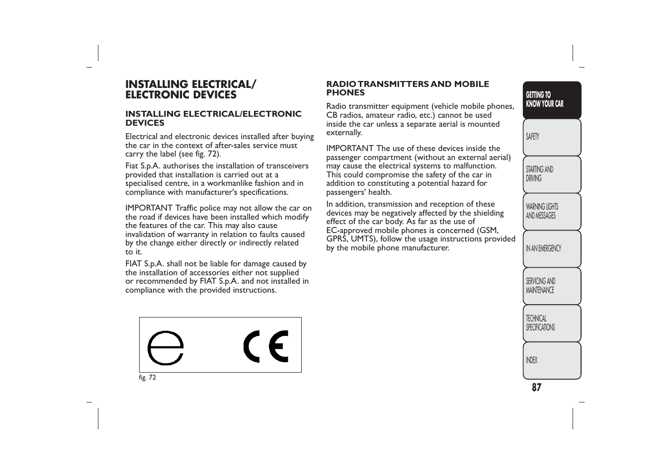 FIAT Panda User Manual | Page 91 / 268