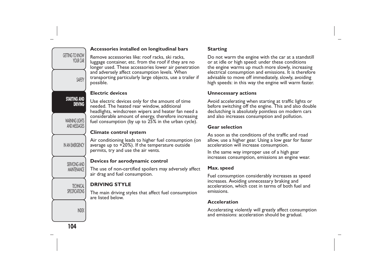 FIAT 500 User Manual | Page 105 / 218