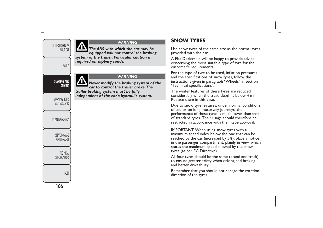 FIAT 500 User Manual | Page 107 / 218