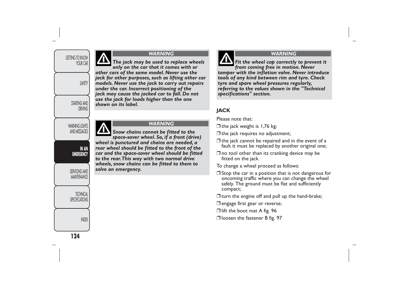 FIAT 500 User Manual | Page 125 / 218