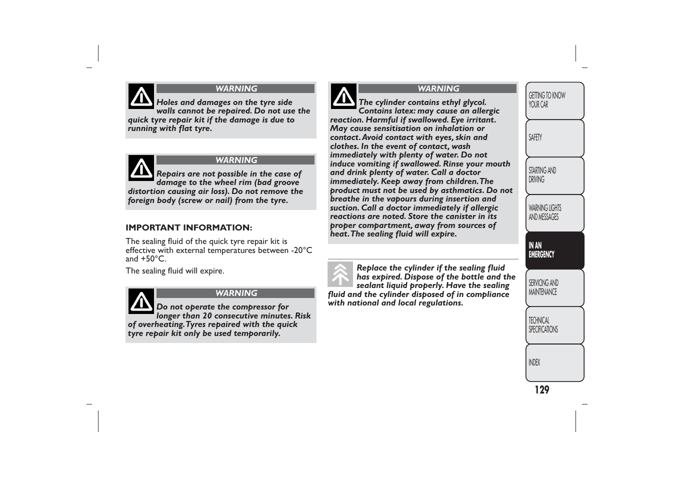 FIAT 500 User Manual | Page 130 / 218