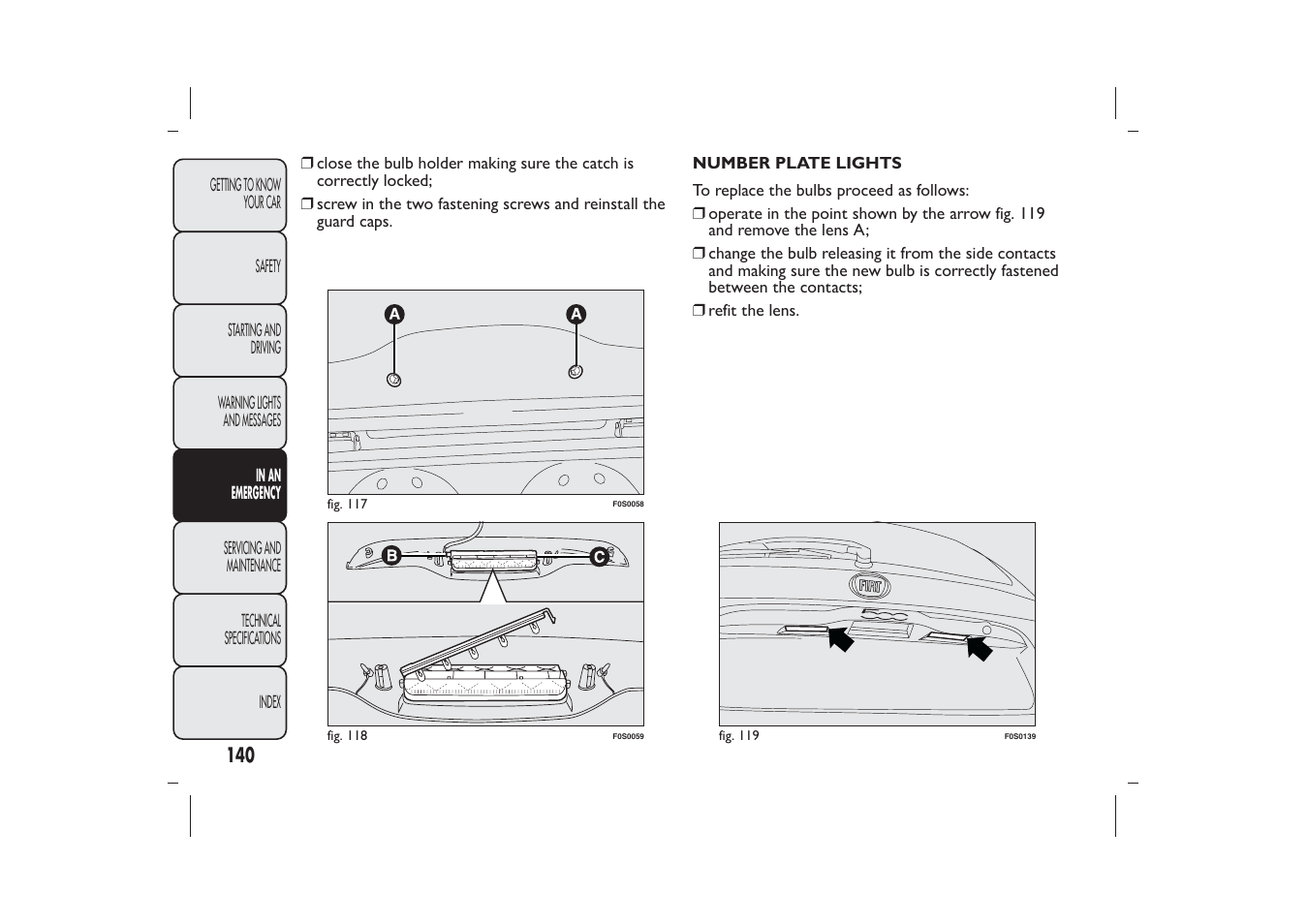 FIAT 500 User Manual | Page 141 / 218