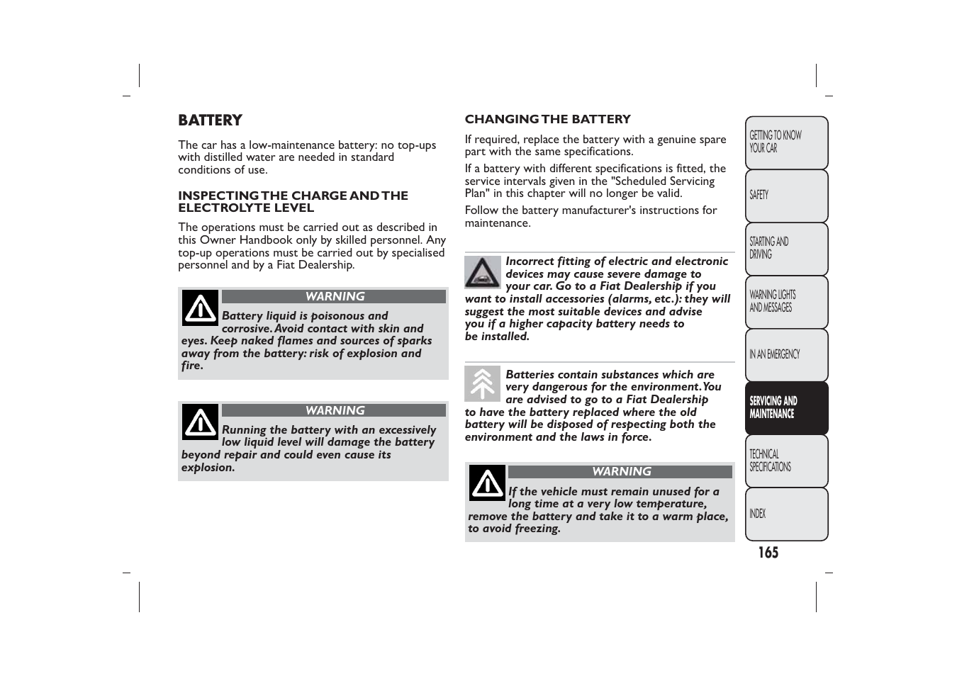 FIAT 500 User Manual | Page 166 / 218