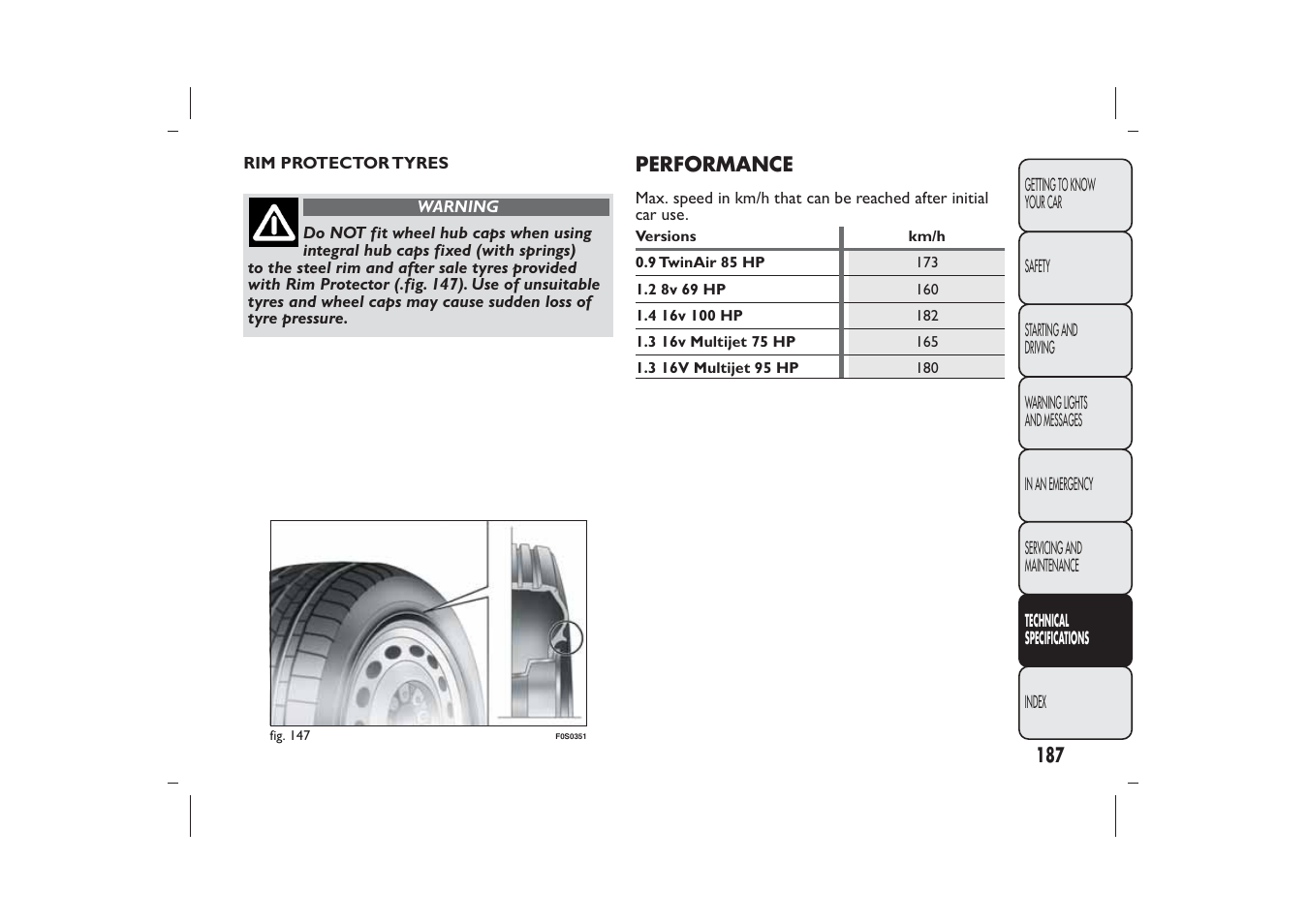 FIAT 500 User Manual | Page 188 / 218