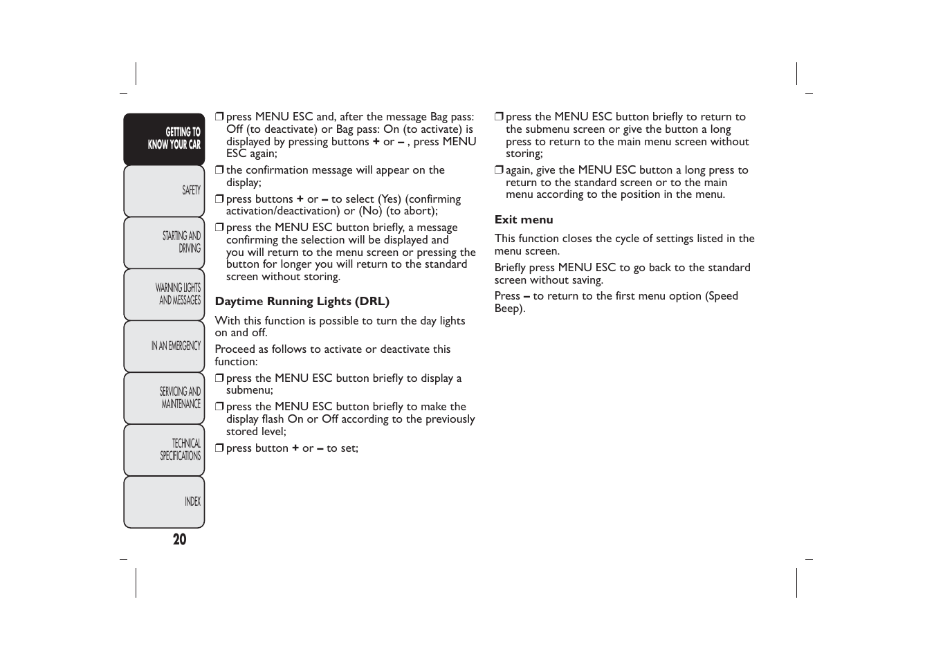 FIAT 500 User Manual | Page 21 / 218