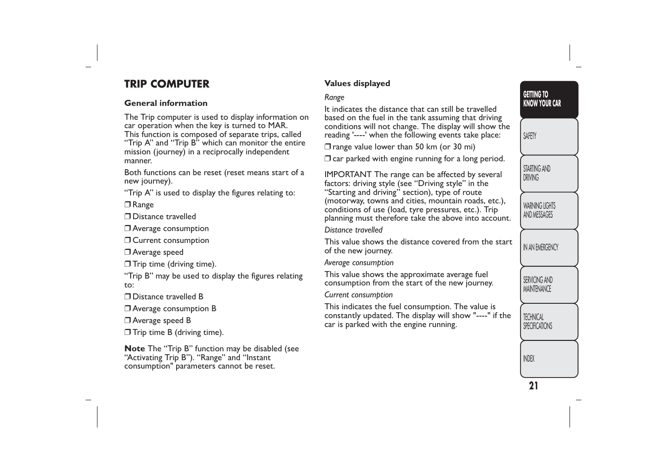 FIAT 500 User Manual | Page 22 / 218