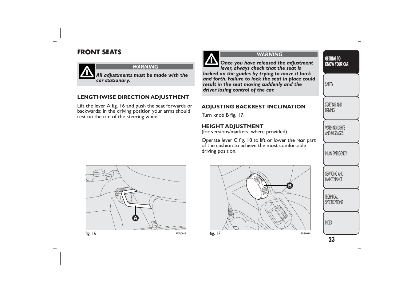 FIAT 500 User Manual | Page 24 / 218