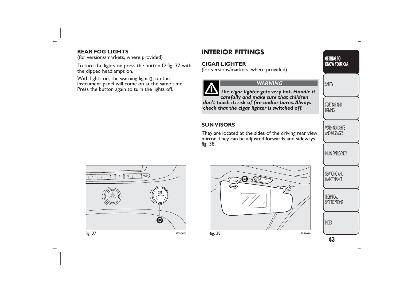 FIAT 500 User Manual | Page 44 / 218