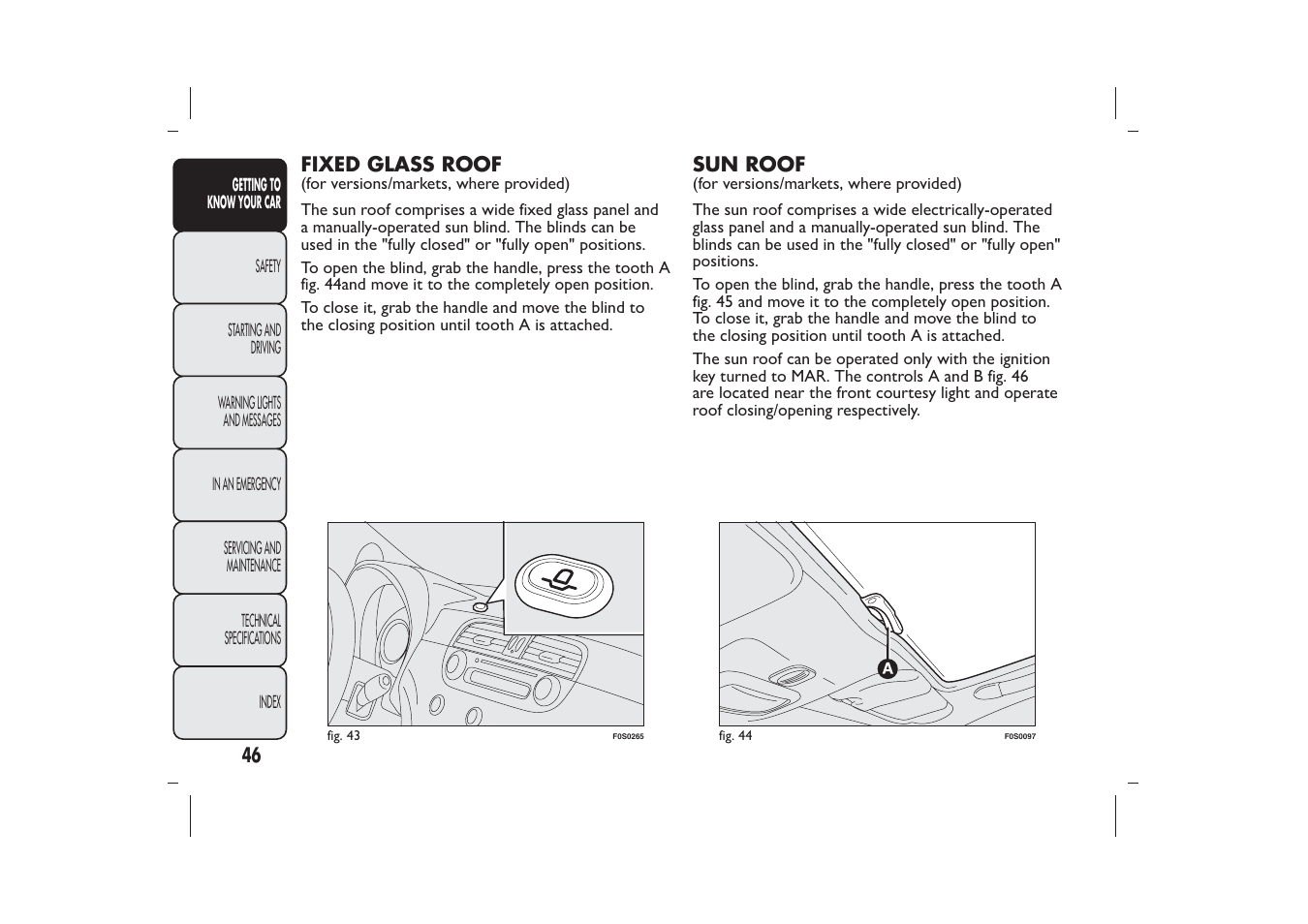 FIAT 500 User Manual | Page 47 / 218