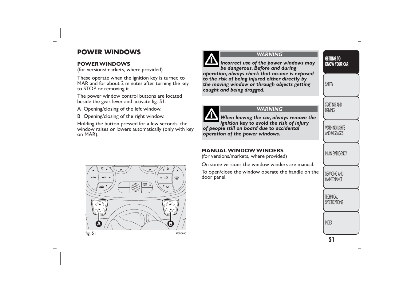 FIAT 500 User Manual | Page 52 / 218