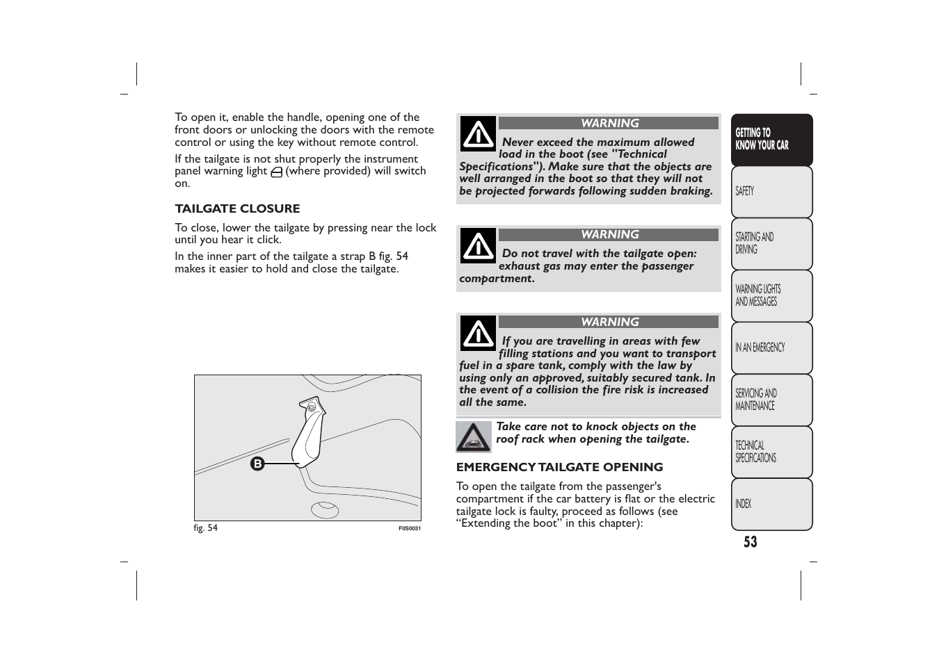 FIAT 500 User Manual | Page 54 / 218
