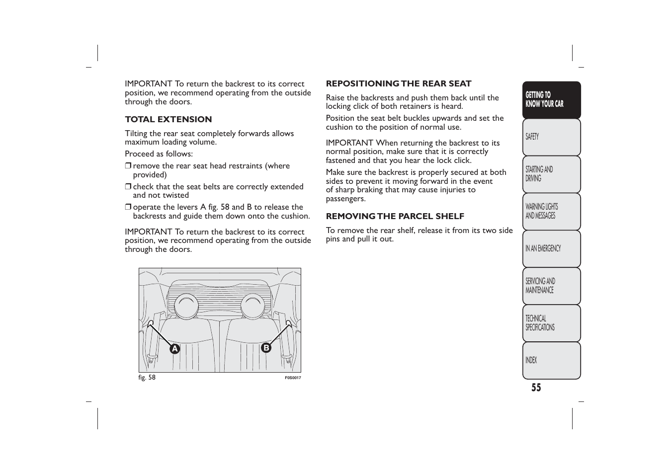 FIAT 500 User Manual | Page 56 / 218