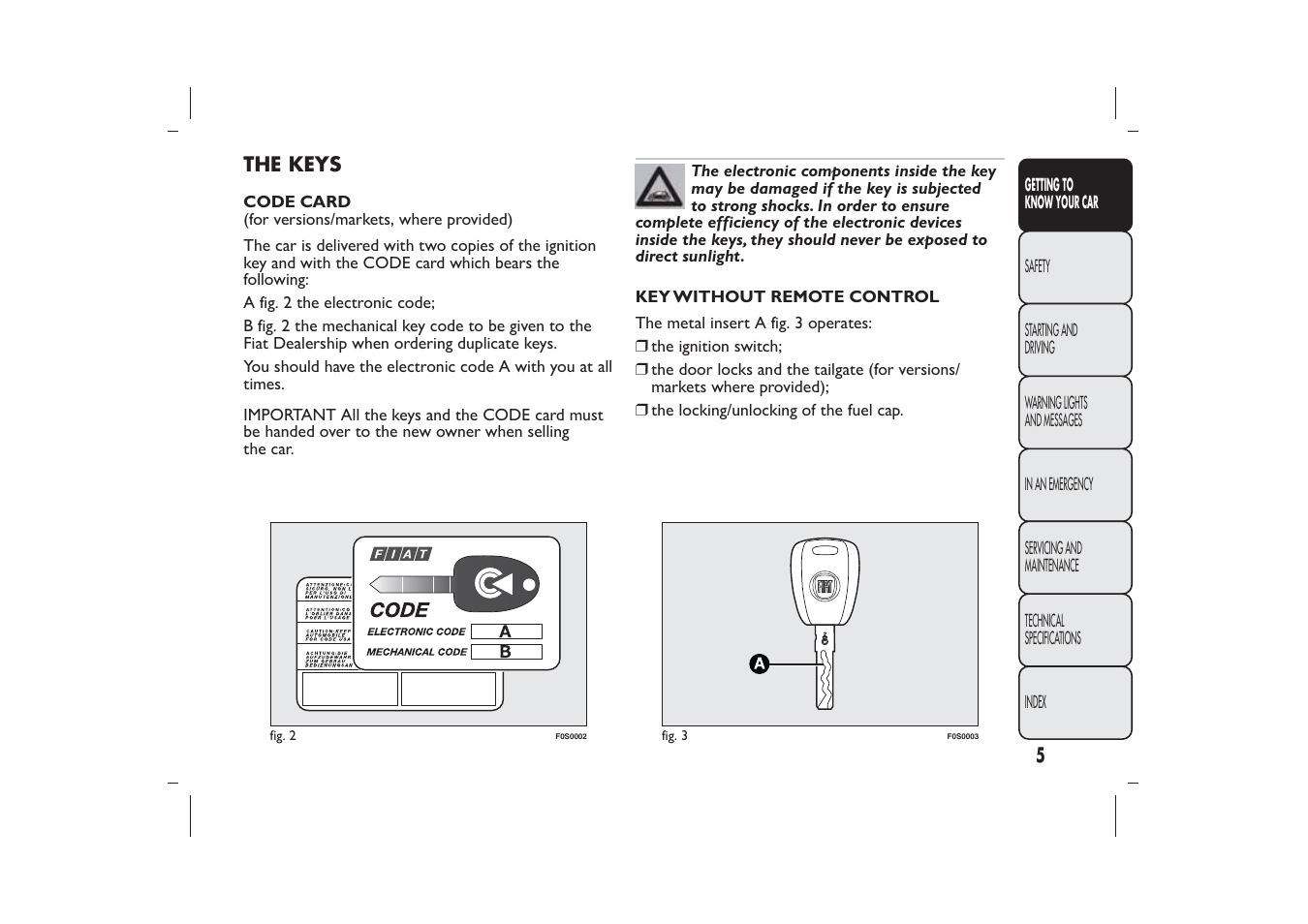 FIAT 500 User Manual | Page 6 / 218