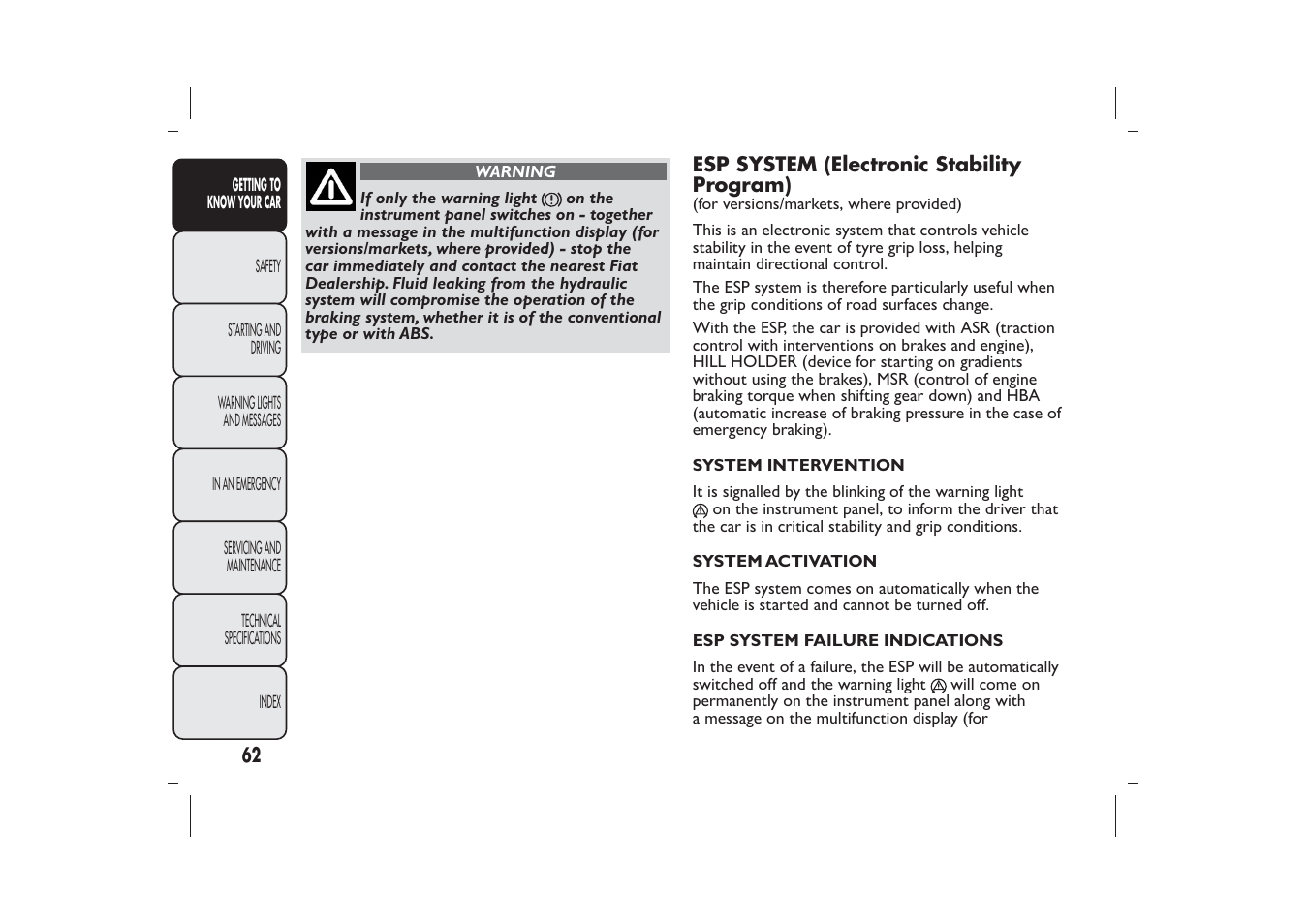 FIAT 500 User Manual | Page 63 / 218