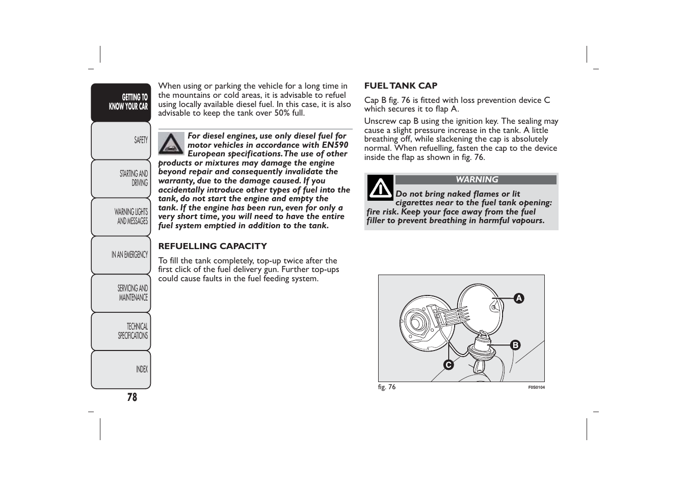 FIAT 500 User Manual | Page 79 / 218