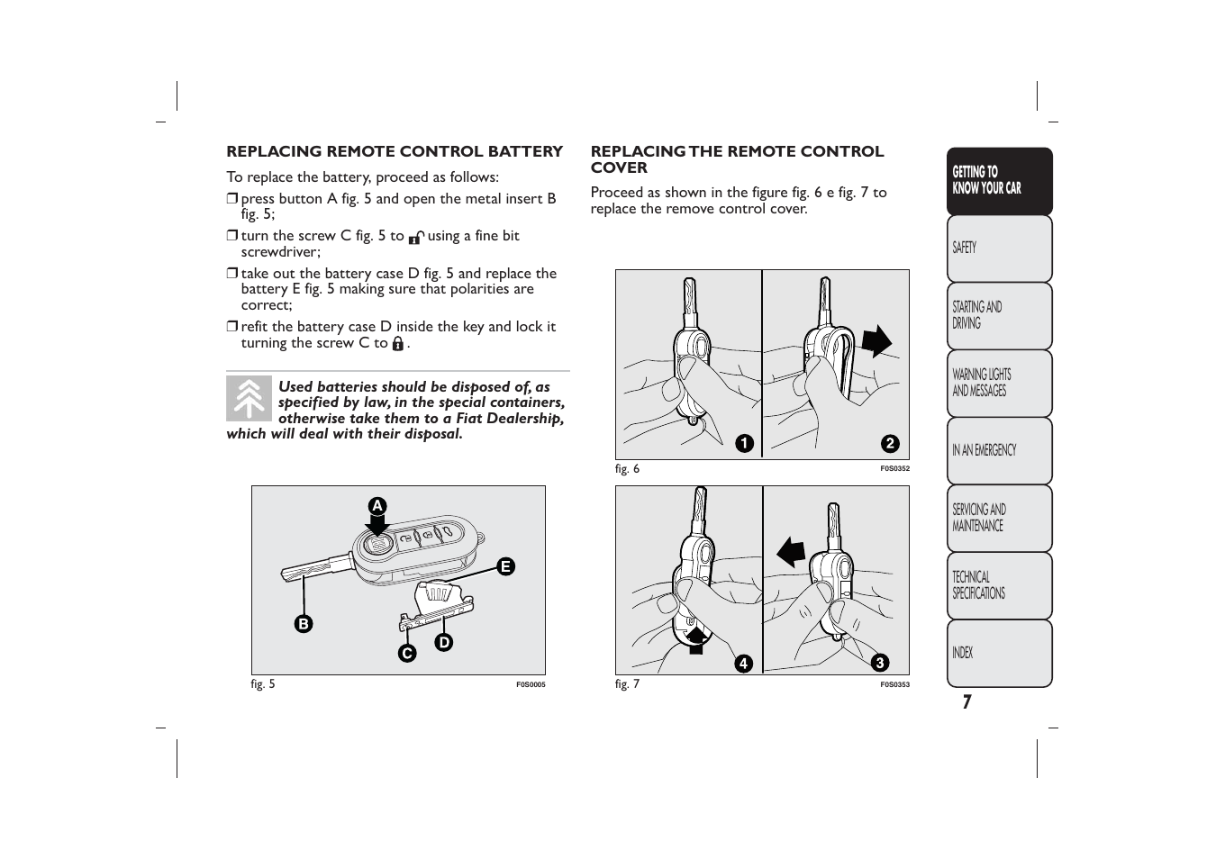 FIAT 500 User Manual | Page 8 / 218