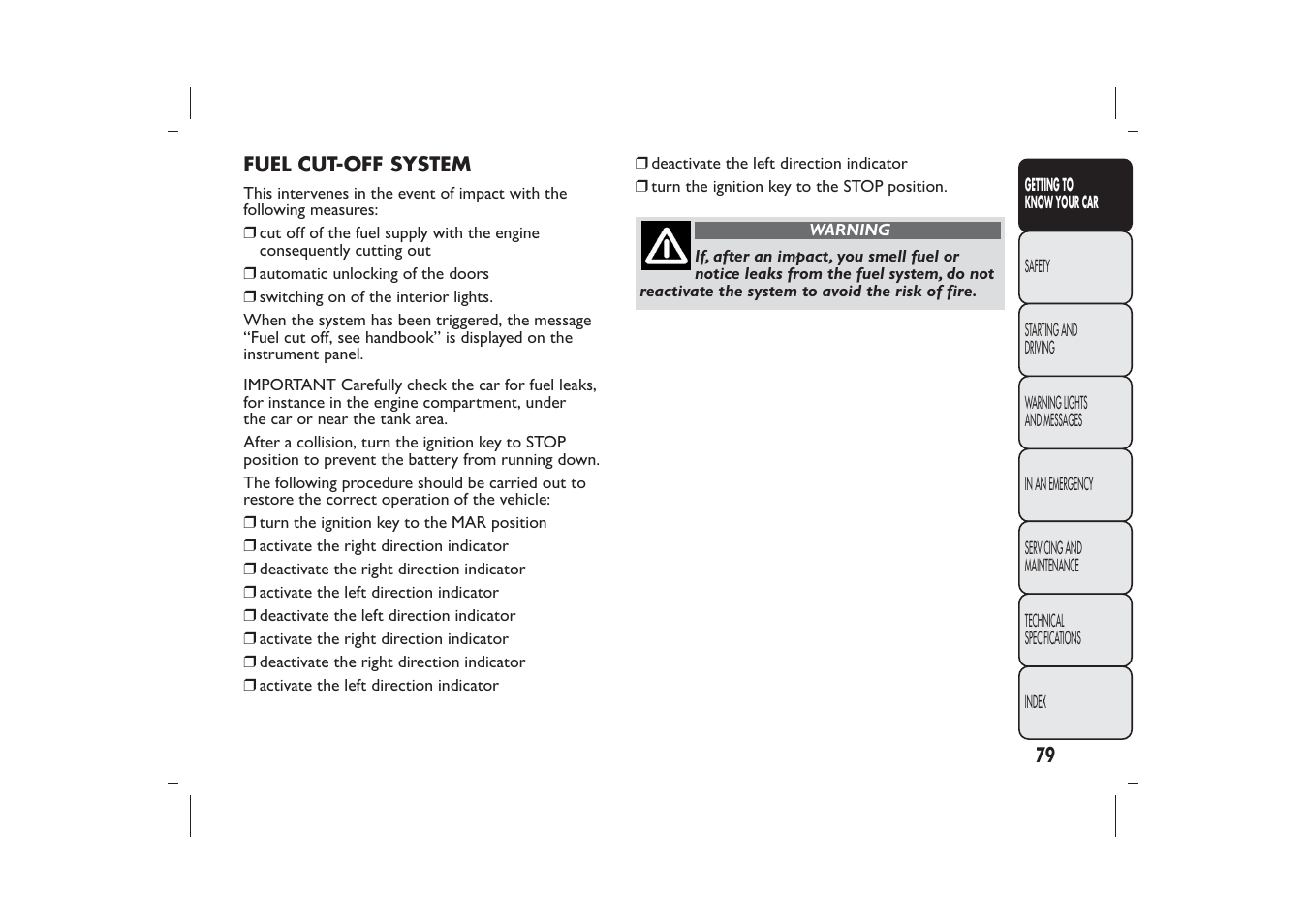 FIAT 500 User Manual | Page 80 / 218