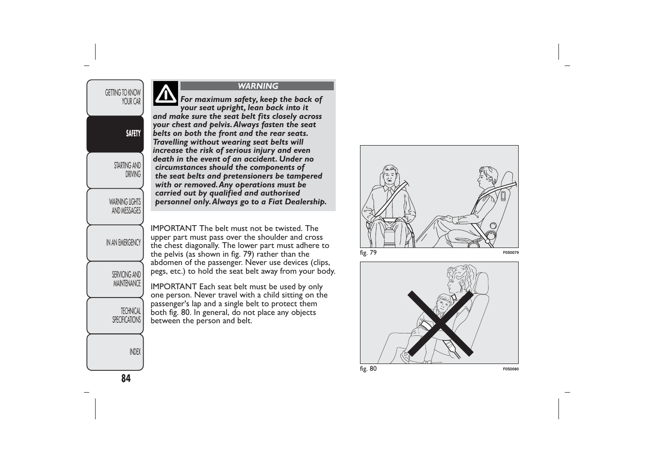 FIAT 500 User Manual | Page 85 / 218