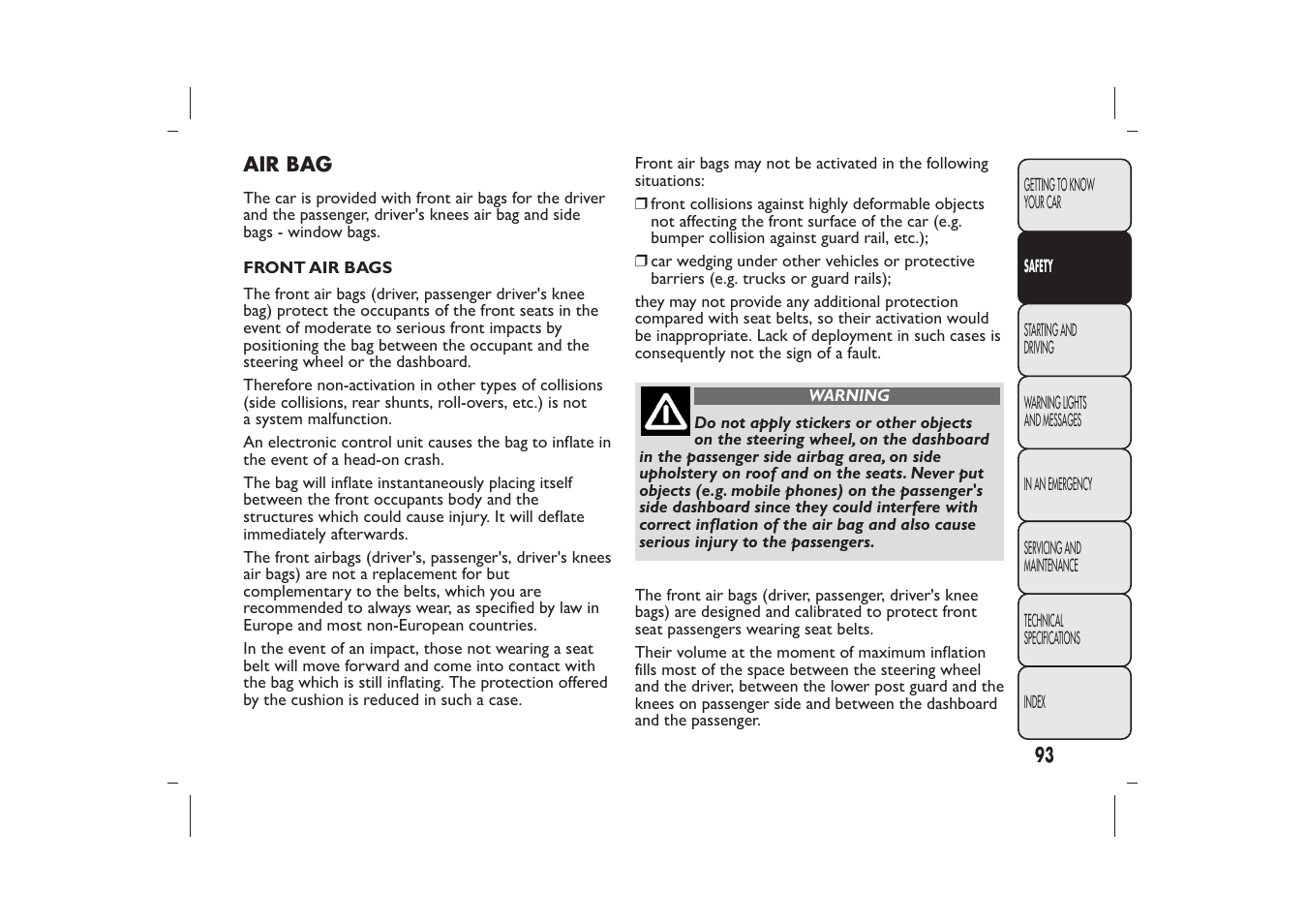 FIAT 500 User Manual | Page 94 / 218