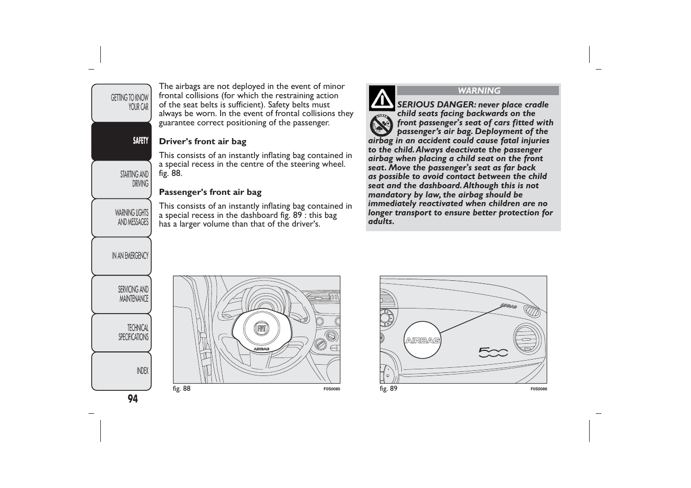 FIAT 500 User Manual | Page 95 / 218