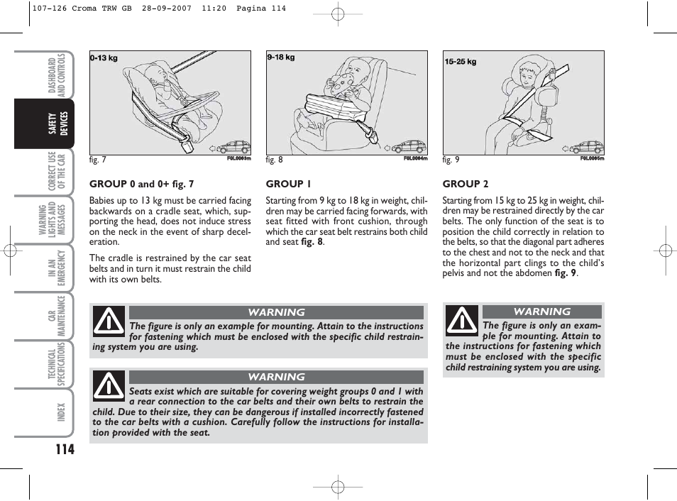 FIAT Croma User Manual | Page 115 / 258