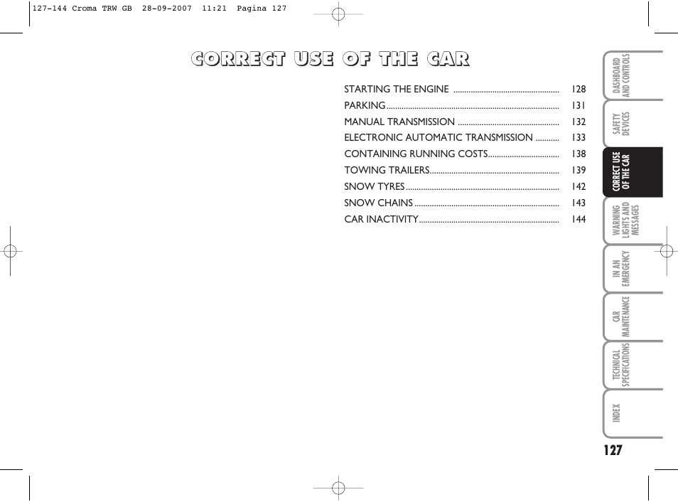 FIAT Croma User Manual | Page 128 / 258