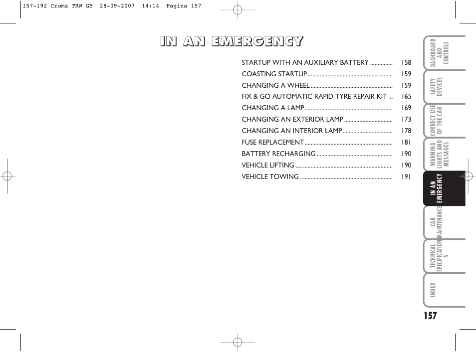 FIAT Croma User Manual | Page 158 / 258