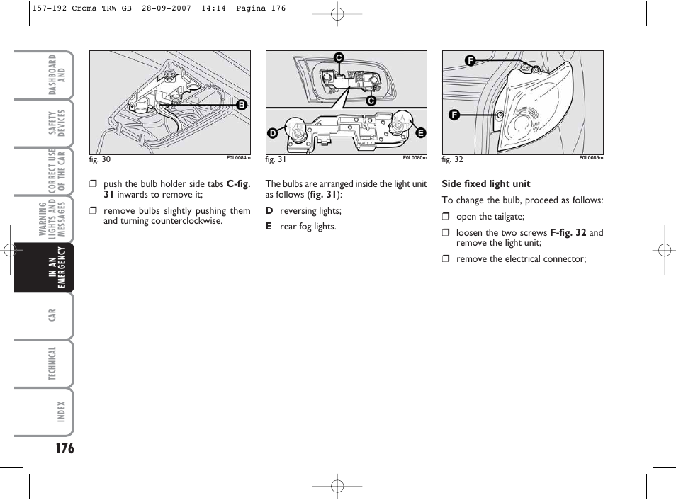 FIAT Croma User Manual | Page 177 / 258