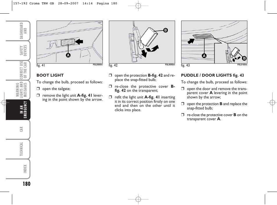 FIAT Croma User Manual | Page 181 / 258