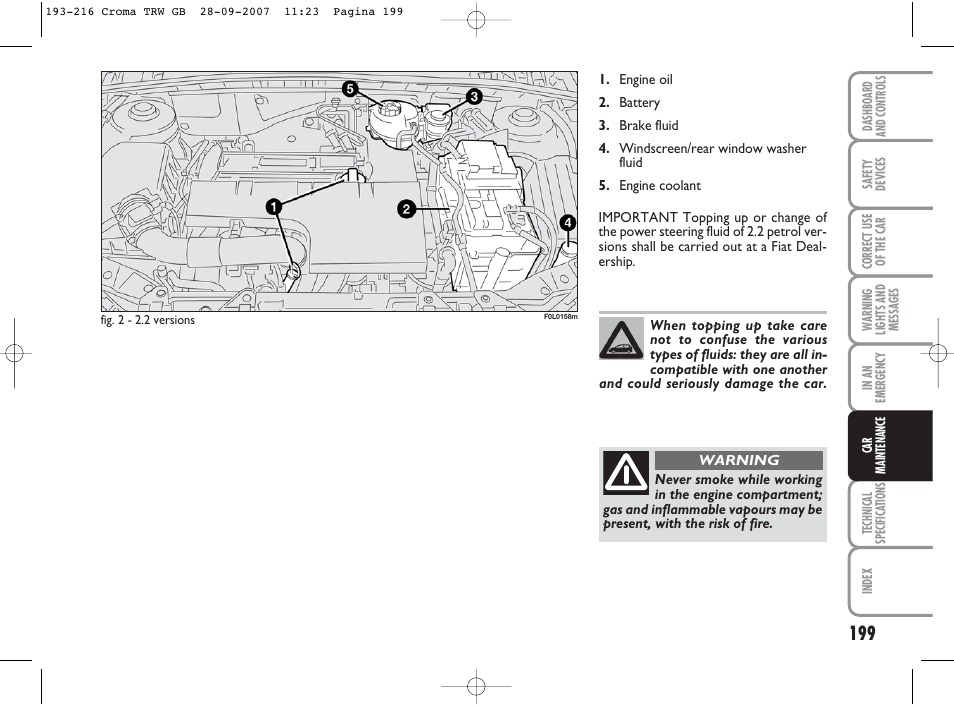 FIAT Croma User Manual | Page 200 / 258