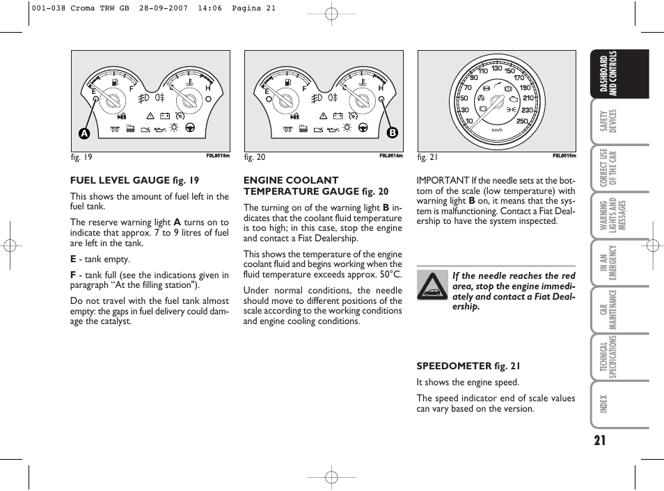 FIAT Croma User Manual | Page 22 / 258