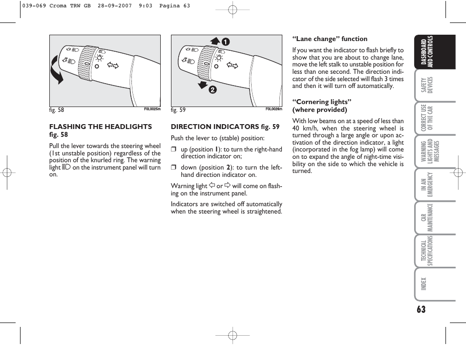 FIAT Croma User Manual | Page 64 / 258