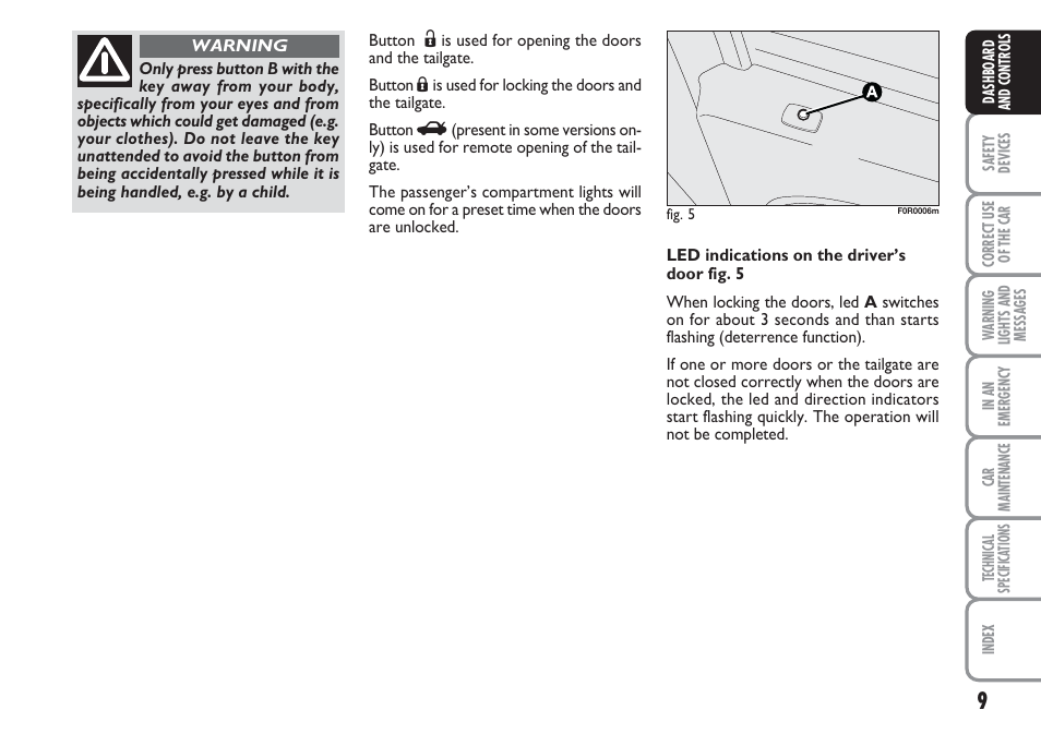 FIAT Linea User Manual | Page 10 / 230