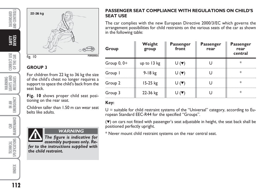 FIAT Linea User Manual | Page 113 / 230