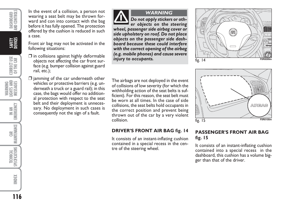 FIAT Linea User Manual | Page 117 / 230