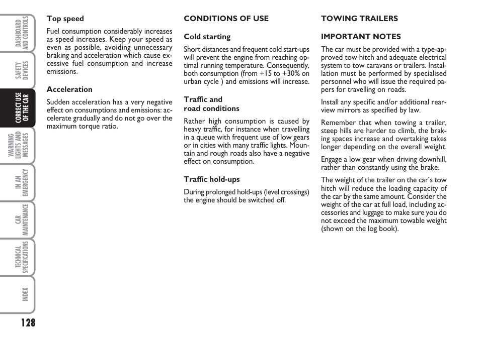 FIAT Linea User Manual | Page 129 / 230