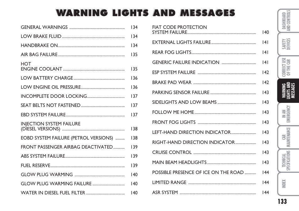 FIAT Linea User Manual | Page 134 / 230