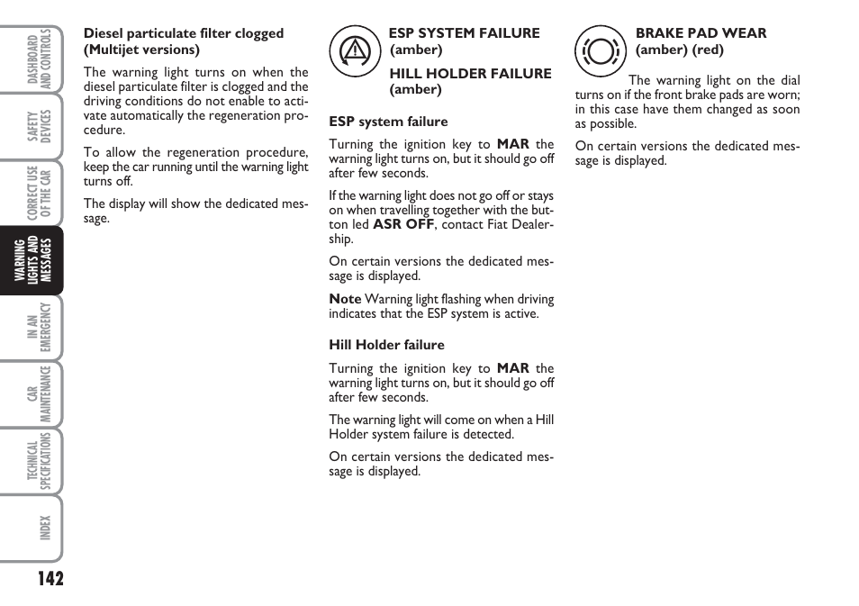 FIAT Linea User Manual | Page 143 / 230