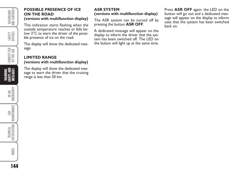 FIAT Linea User Manual | Page 145 / 230