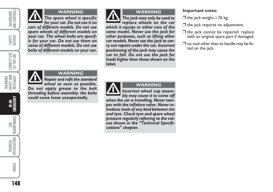 FIAT Linea User Manual | Page 149 / 230