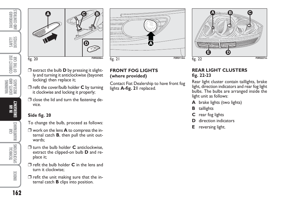 FIAT Linea User Manual | Page 163 / 230